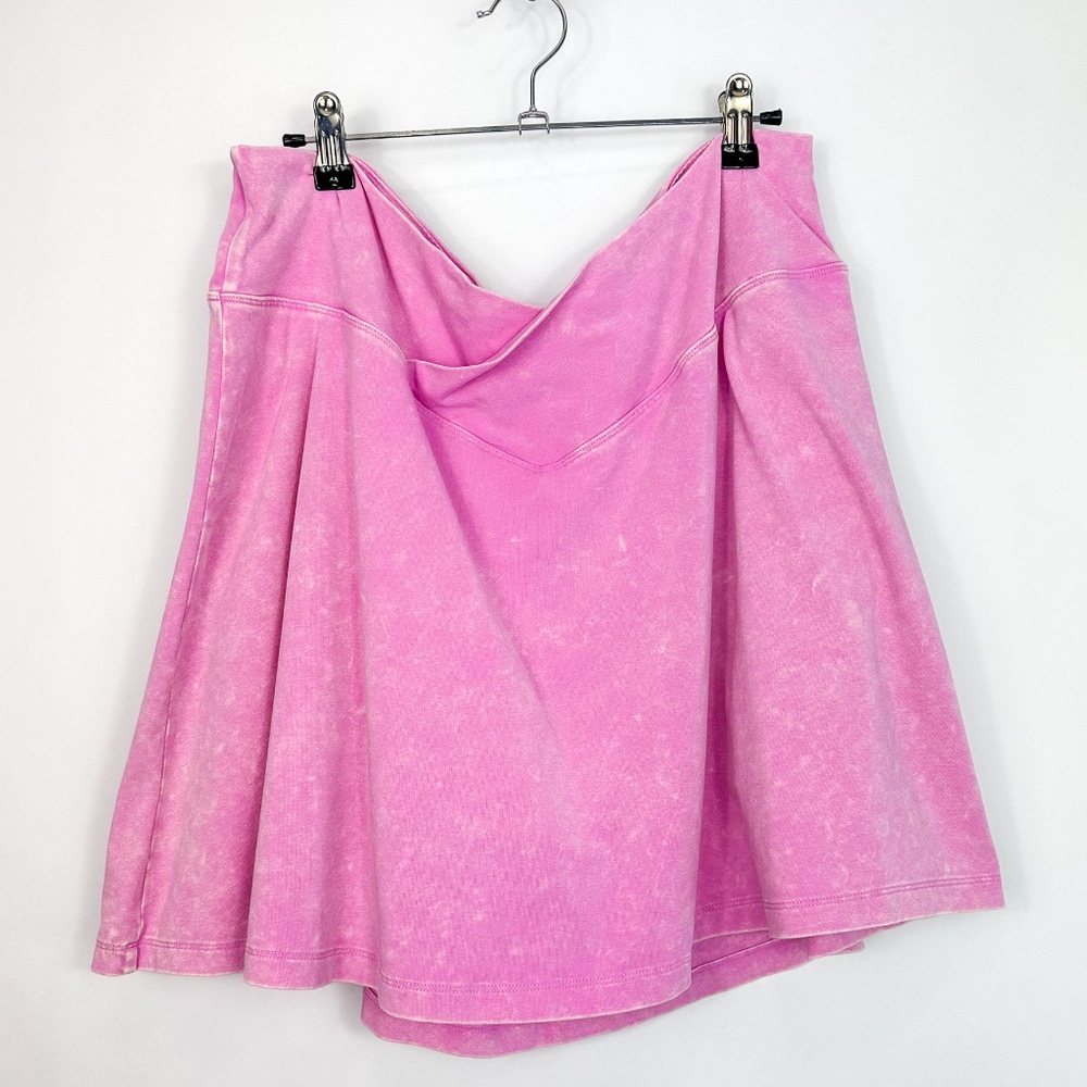 VS Pink Pink Heathered Cotton Mini Skort
